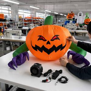 Calabaza inflable <span class=keywords><strong>de</strong></span> Halloween con ojos rojos <span class=keywords><strong>de</strong></span> 135 cm <span class=keywords><strong>para</strong></span> escalar ventanas, con luces LED aterradoras y ventosas, decoración interior - Product Image 5