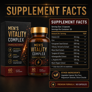 Cápsulas de Apoyo a la Vitalidad Masculina con Fórmula Personalizada, Tribulus Terrestris 250mg, Fenogreco, Maca, Ashwagandha, Fabricante de Suplementos - Product Image 6