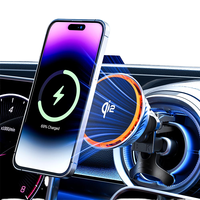 Qi2 15W chargeur de voiture électrique intelligent avec ventilateur de refroidissement refroidissement magnétique 10W puissance de sortie 25A courant Pd3.0 Otp Ovp prise américaine