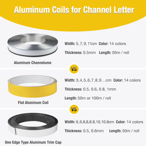 Profilé en aluminium pour lettres 3D, bande en aluminium Channelume pour lettres lumineuses, prix plus bas - Product Image 3