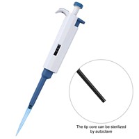 Pipetteur mécanique monocanal répétitif en plastique OEM de laboratoire, 0,5-10 µl, 10 ml