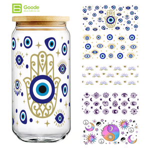 สติกเกอร์ติดแก้วน้ำ Goode Tumbler กันน้ำ เป็นมิตรกับสิ่งแวดล้อม ลายการ์ตูนสัตว์เลี้ยง ลายมือฮัมซา ลายตาป้องกันภัย ลายศาสนา สำหรับตกแต่งแก้วน้ำขนาด 16 ออนซ์ ป้องกันรังสียูวี - Product Image 1