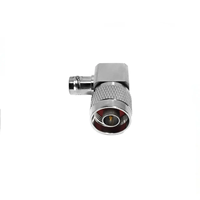 Adaptor Koaksial RF Sudut Kanan BNC Q9 Female ke Tipe N Male 90 derajat Konektor Siku untuk Peralatan Uji Antena