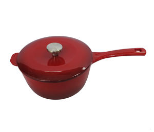 Cacerola Pequeña de <span class=keywords><strong>Hierro</strong></span> Fundido Esmaltado <span class=keywords><strong>con</strong></span> Tapa <span class=keywords><strong>para</strong></span> Pasta, Salsa de Tomate, Mantequilla, Desayuno - Product Image 4