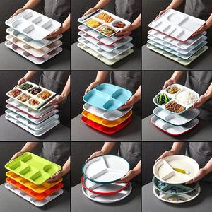 Platos de melamina Xiangyuan rectangulares con 3 o 4 compartimentos, juego de platos para comida, para uso en hoteles, restaurantes y comedores. - Product Image 1