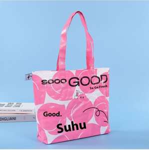 Recycle Polypropylene Outdoor Travel PP Woven Bag Laminated Shopping Woven Bag Storage Bag with Zipper - Product Image 6