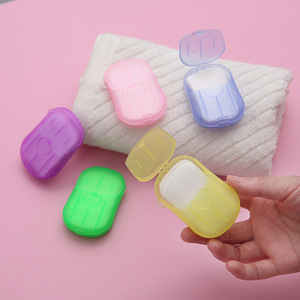 Disposable Soap Sheets Mini Portable Travel Hand Soap Solid Color Random Colors For Outdoor Hotel Use - Product Image 3