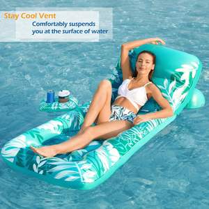 Flotador Inflable de PVC para Piscina con Portavasos y Reposacabezas para Adultos de MAKE WAVES - Product Image 5