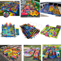 Trampoline gonflable Huatong, grande structure de jeux gonflable, parc gonflable géant, grand château gonflable combiné, parcours d'obstacles gonflable
