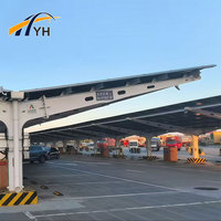 Auvent solaire modulaire pour les zones de stationnement d'appartements, préparation à la recharge de véhicules électriques et alimentation énergétique évolutive