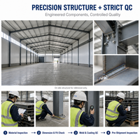 Structure de bâtiment en acier pour entrepôt, structure métallique pour stockage, logistique, centre de distribution