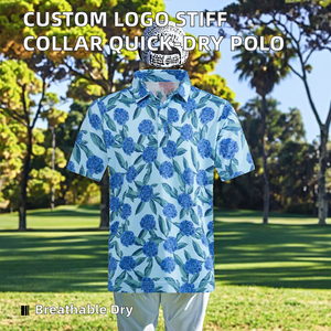 Wholesale Custom Sublimation Printing Golf Shirt Men Apparel Design Golf Spf 50 Sublimation Polyester Performance Golf T Shirts