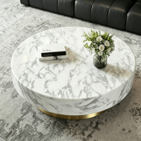 Table basse en marbre blanc, sur mesure, sculptée, rainurée, en pierre artificielle, style antique, moderne, luxueuse, écologique, personnalisable pour hôtel