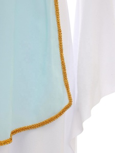 Disfraz de Diosa Griega para Niñas, Vestido Blanco con Cinturón Dorado y Mangas con Drapeado, Vestido para Fiesta Romana o Actuación Infantil, Personalizado - Product Image 4