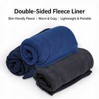 Doublure de sac de couchage en polaire double face, épaisse et chaude -30°C ℃   Résistant au froid pour tente de camping en plein air pour une nuit