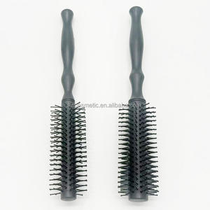 Grande moda <span class=keywords><strong>spazzola</strong></span> per capelli rotonda con setole in Nylon morbido per la casa per lo Styling a scoppio arricciatura capelli medio lunghi ondulati - Product Image 1