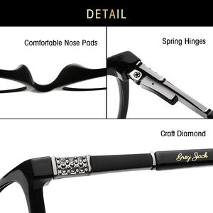 Montures de lunettes œil de chat grises 51-17-143, monture complète anti-UV pour femmes, visage ovale, adulte - Product Image 2