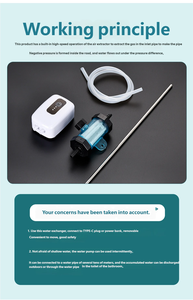 Superieure hoogwaardige oplaadbare elektrische aquariumgrindstofzuiger met grote capaciteit, multifunctionele waterwisselpomp en groot filter - Product Image 5