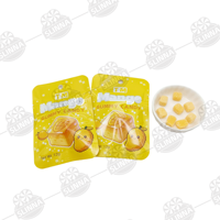 Groothandel Mango Gummy Candy Suikercoating Mango smaak Gummy Cube Display Box Halal Zoete Zachte Snoepjes