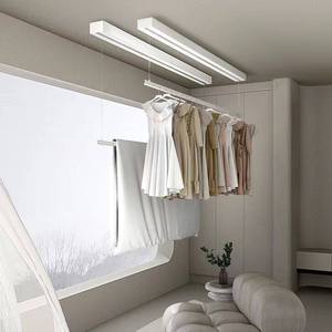 Balcony <b>electric</b> lifting intelligent LED lighting ultra-thin surface mounted embedded invisible <b>drying</b> <b>rack</b> - Product Image 1