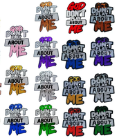 Nouvelles Broderies en Chenille à Paillettes « GOD DON'T PLAY ABOUT ME » – Appliques Thermocollantes Faites à la Main pour Jeans et Casquettes de Routier