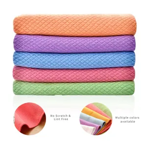 Cheap Top Selling Microfiber Multi-purpose Fish Scale Fabric Glass Cleaning Cloth