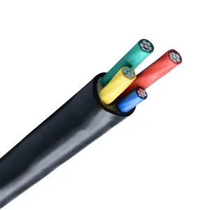 Pure Copper Aluminum 4 Core Electric Wire Origin ISO Factory PVC PUR XLPE Sheath Insulated Medium Voltage Power Cable