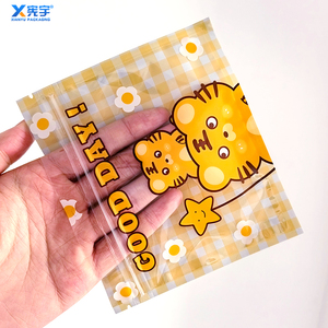 Bolsa de Plástico <span class=keywords><strong>con</strong></span> Cierre de Cremallera Personalizada <span class=keywords><strong>con</strong></span> Dibujos Animados Coloridos, Bolsa de Mylar <span class=keywords><strong>con</strong></span> Sellado de Tres Lados a Prueba de Olores para Dulces, Pinzas para el Cabello, Joyería y Regalos - Product Image 5
