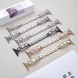 Bracelets de montre Upro Fashion Heart Diamond pour Apple Watch, bracelet pour IWatch, chaîne de poignet, bracelet intelligent, 42, 44, 45, 49 mm - Product Image 1