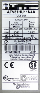 Altivar 31 ATV31HU11N4A 1.1kW 1.5HP V1.7 IE15 - Contrôleur d'automatisation industrielle Plc Altivar 31 ATV31HU11N4A 1.1kW - Product Image 5