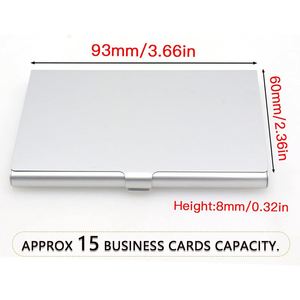 New Business Card Holder Custom logo Metal Aluminum Alloy Business Card Box Laser Engraving Promotional Business <b>Gift</b> - Product Image 4