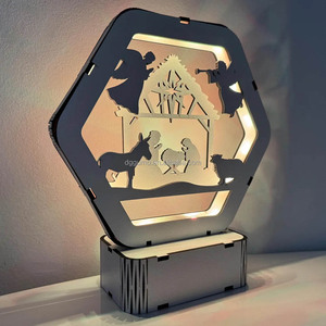 Hot Bán Trang Trí Nội Thất Bằng Gỗ Đèn Ban Đêm-Chúa Giáng Sinh Cảnh Đồ Trang Trí Giáng Sinh Năm Mới Quà Tặng-Nhà Máy Bán Buôn - Product Image 2