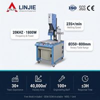 Máquina de Soldadura Ultrasónica Automática LJ-C01, Equipo Giratorio para ABS, PP, PC, 20KHZ, 1800W, para Soldadura de Plástico en Convertidores Electrónicos