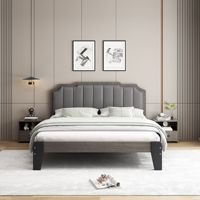 Ensemble de meubles de chambre à coucher d'hôtel de luxe au design moderne et confortable, cadre de lit en bois brillant, taille king ou queen