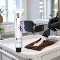 Crème de couleur de cheveux permanente professionnelle crème de couleur de teinture de cheveux longue durée utilisation de Salon de couleur de cheveux