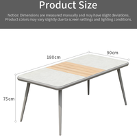 Meiqi Halb-Sommer Moderner Stil Langlebige Leichte Stapelbare Outdoor-Esszimmermöbel-Sets Aluminiumlegierungsrahmen PE Hofmöbel