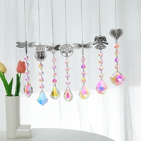 Cristal papillon libellule abeille arbre attrape-soleil arc-en-ciel fabricant suspendu pour fenêtre
