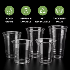 Customized-disposable16oz Pet plastique arabe boissons chaudes et froides café lait tasses à thé pour Milktea Cecream sans couvercle 400 ml - Product Image 6