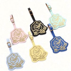 Etiqueta de Equipaje de Cuero PU con Forma de Rosa Personalizada, Ideal para Regalos, Gran Venta - Product Image 6