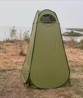 Tente de Douche et Toilettes Portable Quatre Saisons pour Camping, Pique-nique, Abri d'Intimité pour Vestiaire, Étanche avec Cadre en Acier et Tissu Oxford