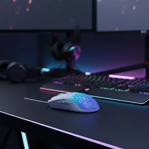 <span class=keywords><strong>Souris</strong></span> de jeu optique rétroéclairée RVB, 6 boutons, design ergonomique, compatible ordinateur portable, légère, haute résolution pour bureau/ordinateur de bureau/ordinateur portable - Product Image 5