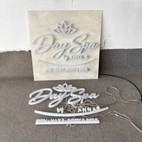 Panneau d'affichage LED mural extérieur personnalisé, logo 3D, éclairage LED rétroéclairé, lettres en relief