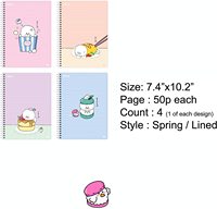 Cahier de maquillage de desserts, broches du chien, Bichon, frites, amélioré, esthétique coréenne, mignon, agenda au printemps