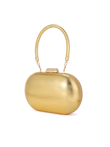 Bell High Quality Fashion Mini Gold Metal Evening Bag PU Leather Party Chain Dress Bridal Handbag <b>Wedding</b> <b>Clutch</b> Waterproof - Product Image 4