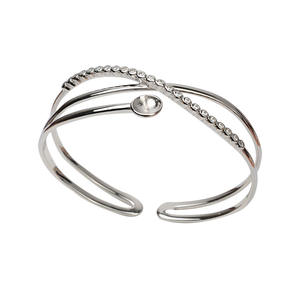 Brazalete de Plata S925 para Mujer, con Perlas de 9-11 mm, Diseño Elegante, Pieza Sólida para Joyería DIY, Bandeja de Accesorios, Brazaletes y Pulseras de Cristal Semi Precioso - Product Image 5