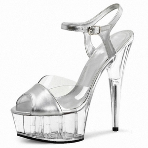 15 cm Sexy <span class=keywords><strong>talons</strong></span> hauts femme fétichisme frisson Stripstrip pôle chaussures de danse modèle de voiture plate-forme transparente chaussures talon exotique - Product Image 1