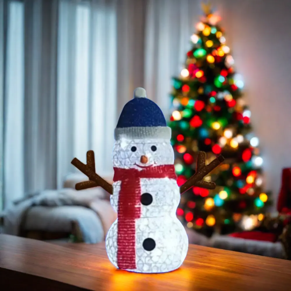 24 "Usb 8-Functie Timer Afstandsbediening 33 Stuks Led Licht Bestrooid Met Gepoederde Figuur-Van-Acht Mesh Stof Sneeuwpop