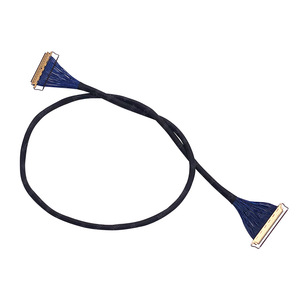 Cable LVDS I-PEX 2766-0601 de 60 pines, plano, con conductor de cobre azul y revestimiento de PUR para pantalla. - Product Image 3