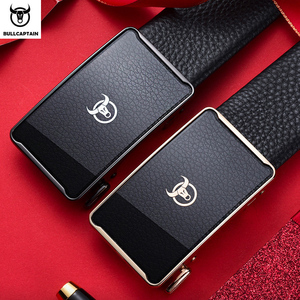 BULLCAPTAIN <b>Men</b> <b>Leather</b> <b>Belt</b> Automatic Ratchet Buckle Business Dress Waist <b>Belt</b> Luxury Gift Box Set for <b>Men</b> - Product Image 5