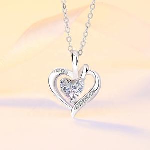 DDC49 Ciondolo a Cuore in Argento Sterling 925 con <span class=keywords><strong>Rubino</strong></span>, Nuovo Design per Collana da Donna, Bijoux - Product Image 4